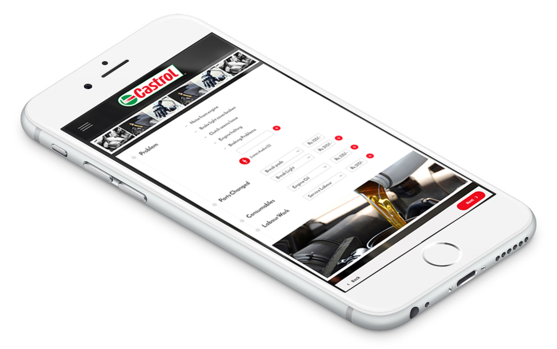 Digiture design and build a mobile sales and service application for Castrol